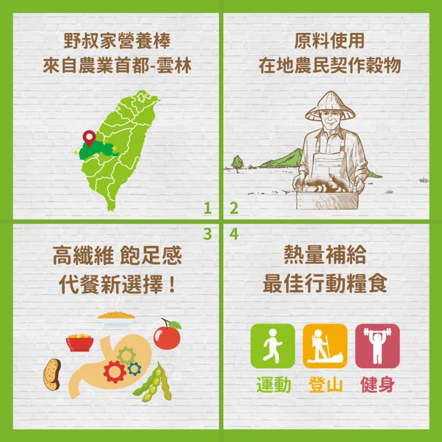 【野菽家】四種口味堅果營養棒×7條/盒x2(任選蔓越莓/海苔藜麥/蜂蜜檸檬/地瓜)