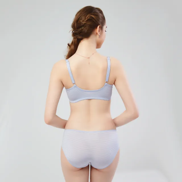 【Swear 思薇爾】沁涼Bra系列M-XL蕾絲低腰三角女內褲(輕胭紫)