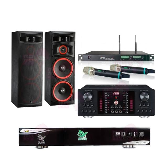 【點將家】DCC-899+FNSD AK-9800 PRO+ACT-8299PRO++XLS-215(點歌機4TB+擴大機+無線麥克風+卡拉OK喇叭)