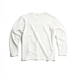 【EDWIN】男裝 BASIC印花長袖T恤(白色)