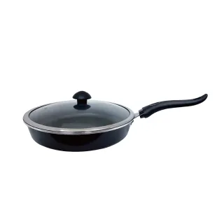 【派樂】遠紅外線 備長炭大富鍋 大煎烤盤 平底鍋33cm含玻璃鍋蓋(航鈦合金平煎鍋)