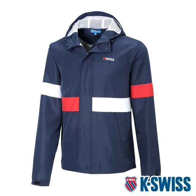 【K-SWISS】抗UV防風外套 Vintage Windbreaker-男-藍(106128-426)