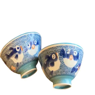 【Ciao Li-僑俐】日本製淺藍色大平碗六入組(日本美濃燒飯碗組)
