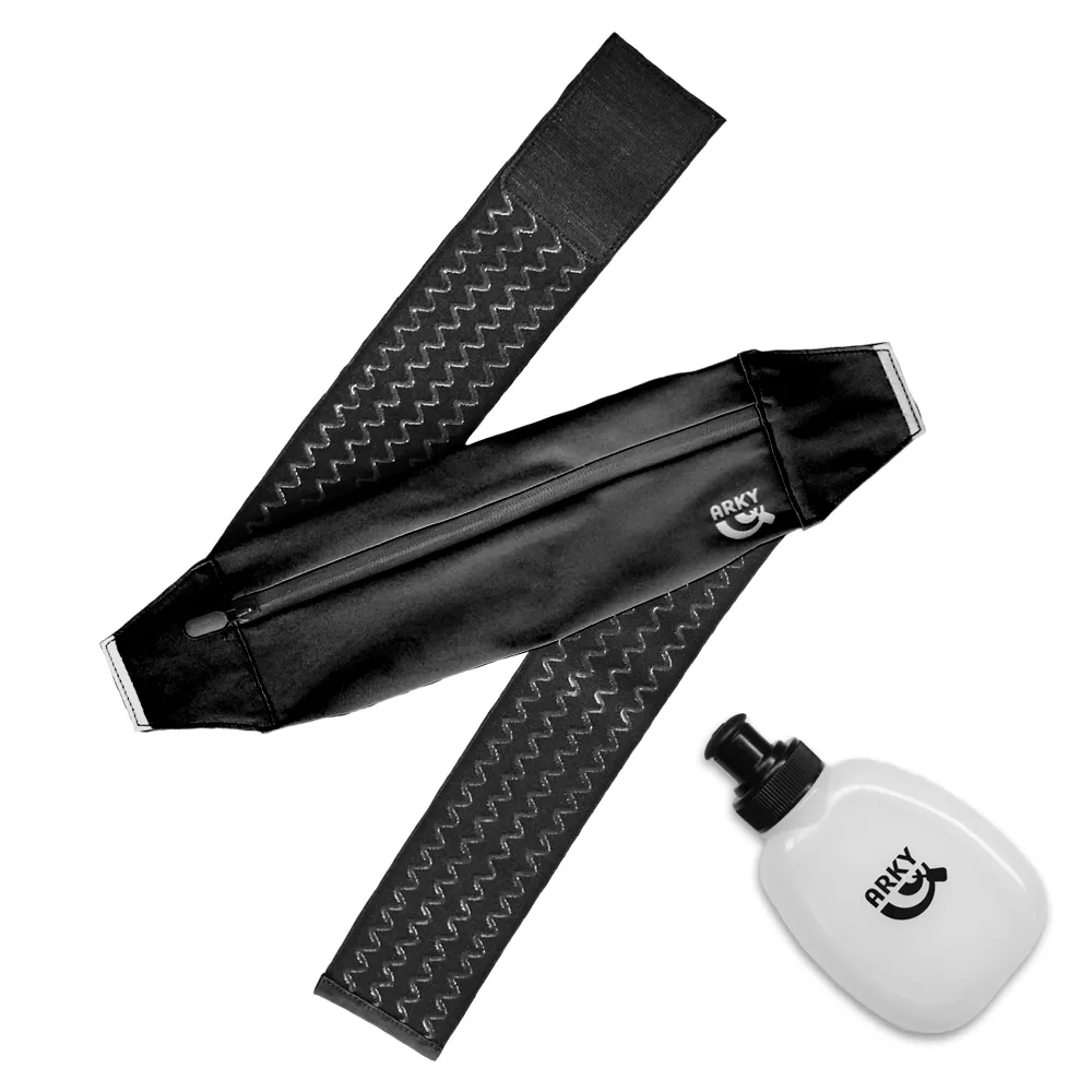 【ARKY】Attch&Run Belt 單車/路跑/馬拉松必備閃電腰包簡配(福利品 送超輕量口袋運動水壺x1)