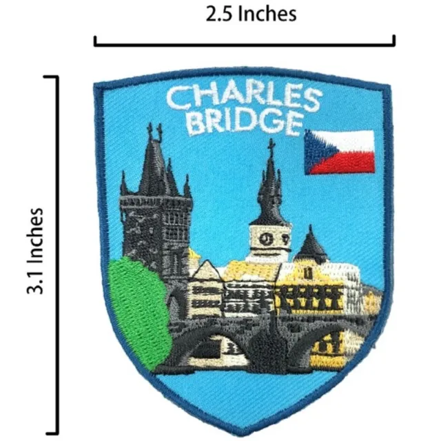 【A-ONE 匯旺】捷克 查理大橋 PATCH 刺繡背膠補丁 INS打卡地標袖標 布標 布貼 補丁(NO.275)