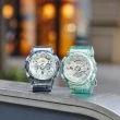 【CASIO 卡西歐】G-SHOCK 金屬光澤 半透明雙顯手錶(透綠 GMA-S110GS-3A)