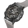 【CASIO 卡西歐】G-SHOCK 金屬錶殼 半透明錶帶 人氣雙顯手錶(灰透_GM-110MF-1A)