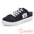 【Taroko】青春活力不修邊帆布平底穆勒鞋(3色可選)
