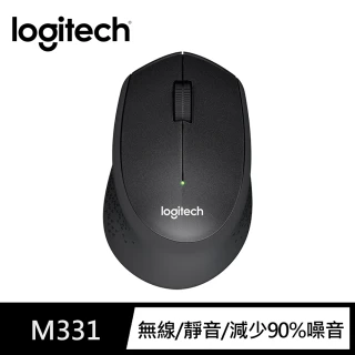 【Logitech 羅技】M331 SilentPlus 靜音滑鼠(黑)