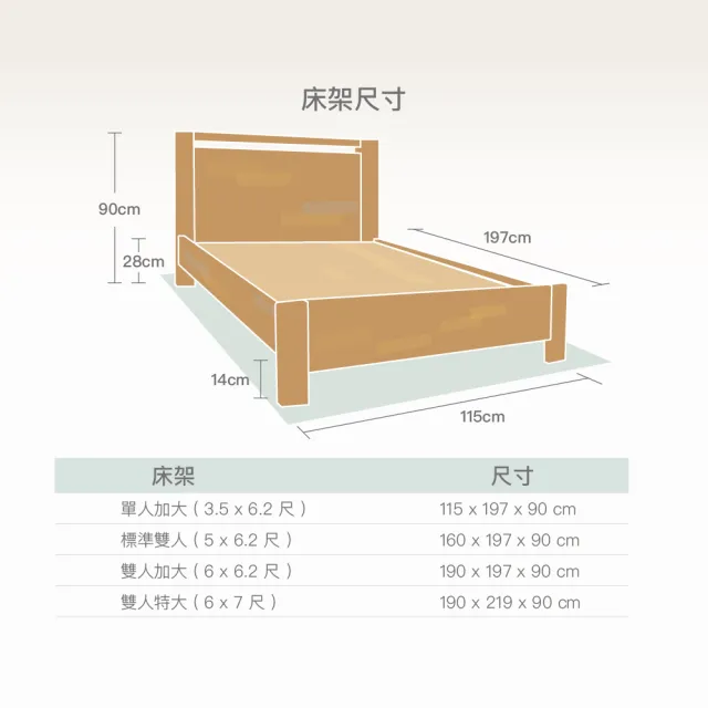 【MORiii  森手木工】新和風 單人加大3.5尺白橡木實木床架