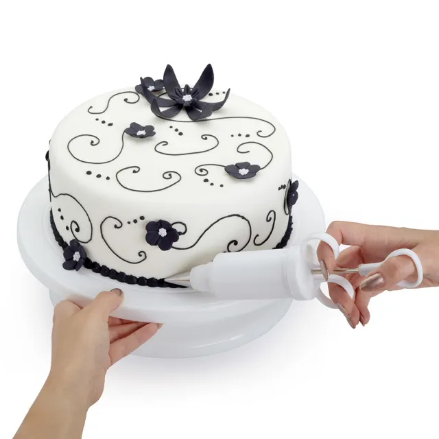 【KitchenCraft】11吋蛋糕轉台 白(蛋糕轉盤 蛋糕架 蛋糕裝飾 裱花台)