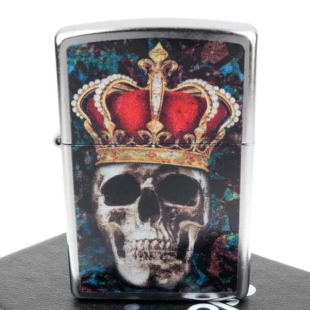 【Zippo】美系~Skull King-骷髏國王圖案設計打火機