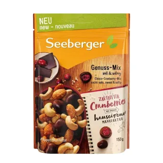 【SEEBERGER 喜德堡】喜德堡蔓越莓可可球堅果150g