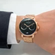 【Nordgreen】ND手錶 Pioneer 先鋒 42mm 玫瑰金殼×黑面 玫瑰金三珠精鋼錶帶(PI42RG3LROBL)