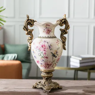 【JEN】歐式創意陶瓷花瓶花器工藝品居家裝飾桌面擺飾(2款可選)
