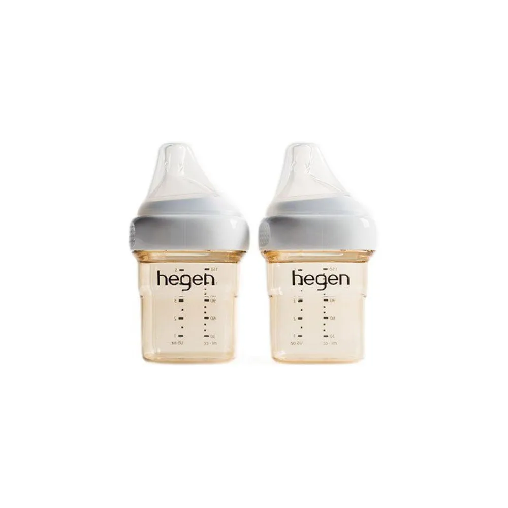 【hegen】金色奇蹟PPSU多功能方圓型寬口奶瓶(雙瓶組-150ml)