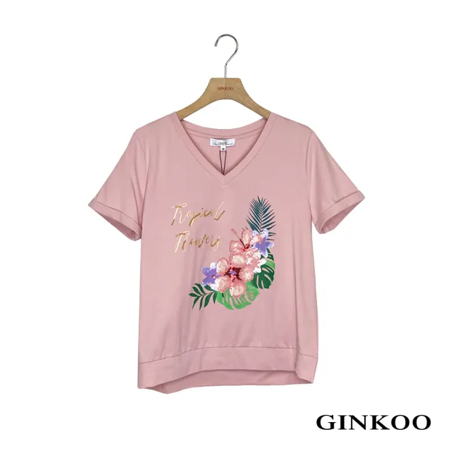 【GINKOO 俊克】扶桑花夏日T-shirt