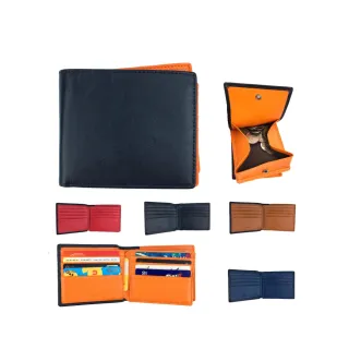 【玩皮工坊】牛皮日系18卡位男士皮夾皮包短夾男夾LH693(五色可選)