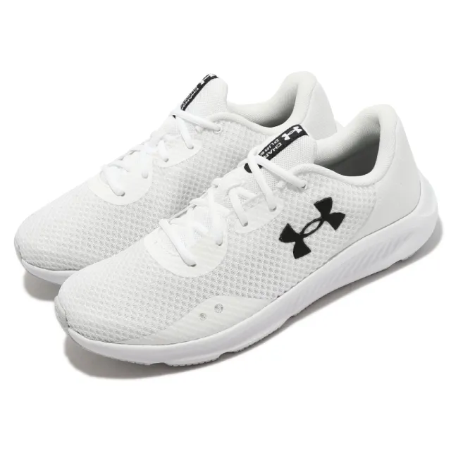 【UNDER ARMOUR】慢跑鞋 Charged Pursuit 3 男鞋 白 輕量 緩震 路跑 運動鞋 馬拉松 UA(3024878102)