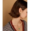 【Aliita】時尚可愛酪梨綴珍珠造型精緻18K金耳扣(金)