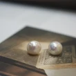 【ne jewelry & life】油畫之境 圓形巴洛克珍珠耳環(S925銀)