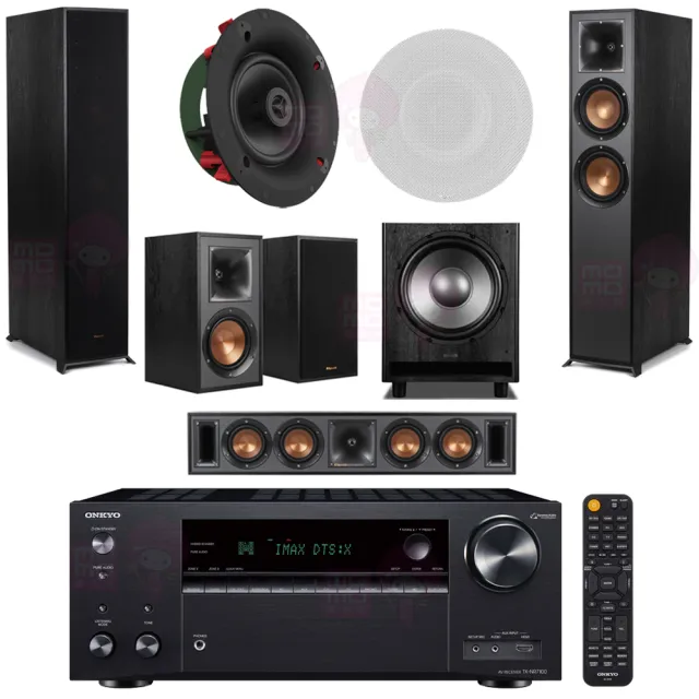 【ONKYO】TX-NR7100+R-625FA+R-34C+R-41M+CS-16CII+MS-450(擴大機+主喇叭+中置+環繞+一對 嵌入式+重低音)