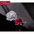 【Mbox】開口戒 薔薇之戀-戀玫紅 採用精美鋯石+銅合金(開口戒)