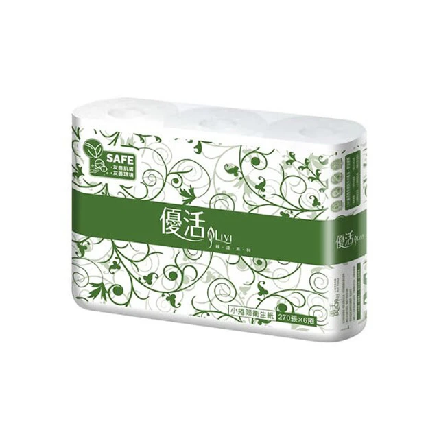 Livi 優活 單層抽取式衛生紙450抽*10包+台塩鹹淨潔