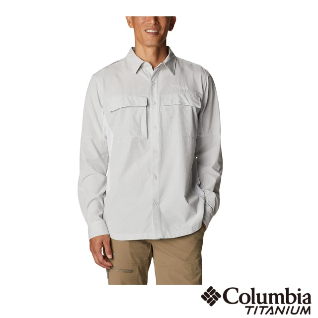 【Columbia 哥倫比亞 官方旗艦】男款-Omni-Freeze Zero Ice  涼感快排長袖襯衫-灰色(UAE21810GY / 2022年春