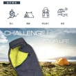 【遊遍天下】台灣製防潑防風保暖羽絨睡袋 D400 丈青玫紅(0.95KG)