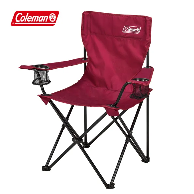 【Coleman】扶手休閒椅 / 酒紅 / CM-38830(露營椅 休閒椅 折疊椅)