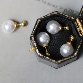 【時空間】法式優雅珍珠造型耳環 -單一款式(送禮 禮物)