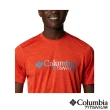 【Columbia 哥倫比亞 官方旗艦】男款- 鈦 Omni-Wick 快排短袖上衣-紅色(UAE51530RD / 2022年春夏品)