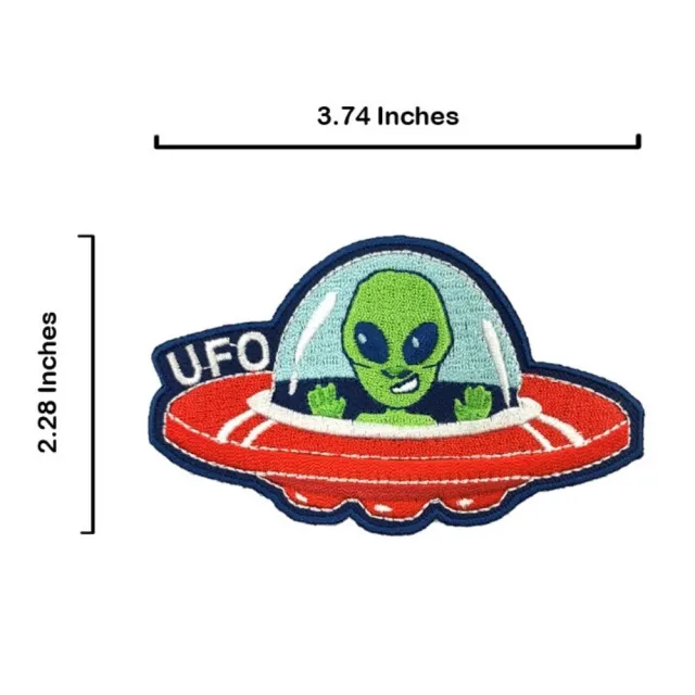 【A-ONE 匯旺】外星人UFO 外套皮夾 皮包 手機 刺繡貼布 電繡貼 背膠補丁 電繡刺繡布章(NO.224)