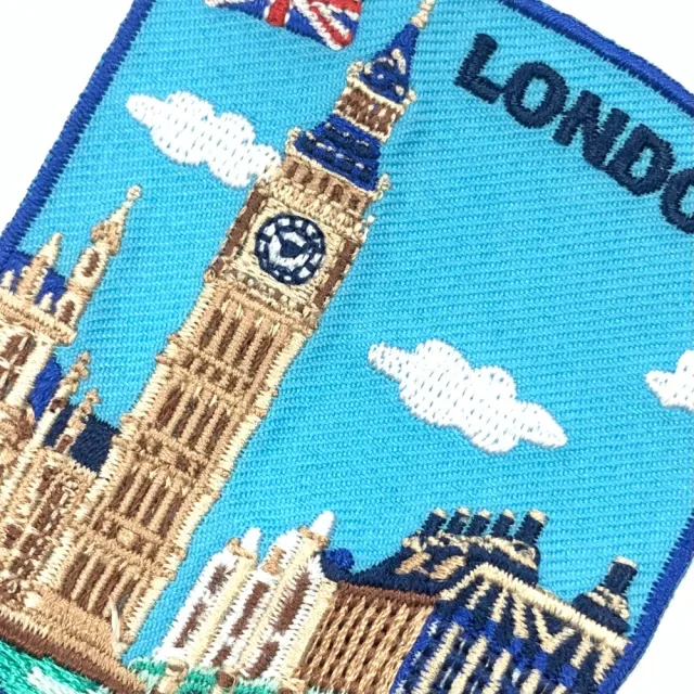 【A-ONE 匯旺】英國倫敦 大笨鐘 LONDON地標刺繡徽章 胸章 立體繡貼 裝飾貼 繡片貼 燙(NO.384)