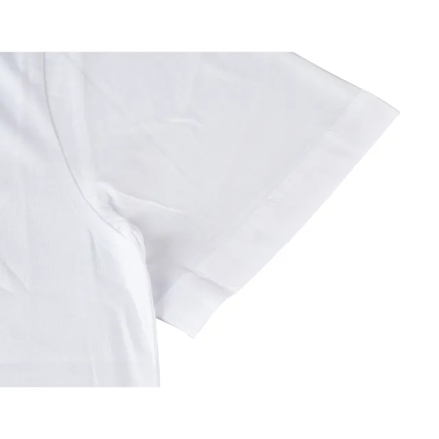 【EMPORIO ARMANI】EMPORIO ARMANI燙金EA7字母LOGO造型純棉短袖T恤(白x金字)