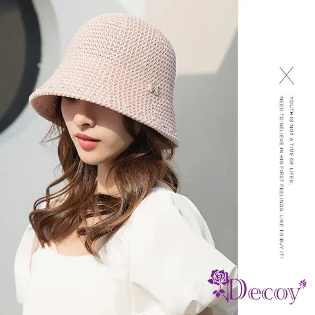 【Decoy】編織珍珠＊日系漁夫水桶盆帽(2色可選)