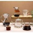 【CorelleBrands 康寧餐具】Pyrex Cafe 手沖咖啡玻璃壺 600ML+咖啡玻璃杯 300MLX2