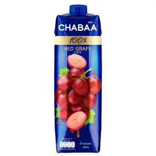 即期品【泰國《CHABAA》啜吧】100% 紅葡萄果汁1000ml