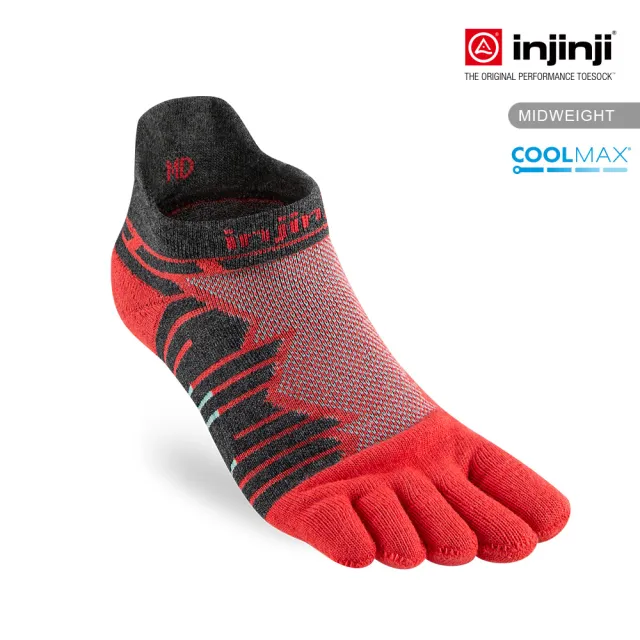 【Injinji】Ultra Run終極系列五趾隱形襪(火山紅)NAA65(終極系列 五趾襪 隱形襪 跑襪)