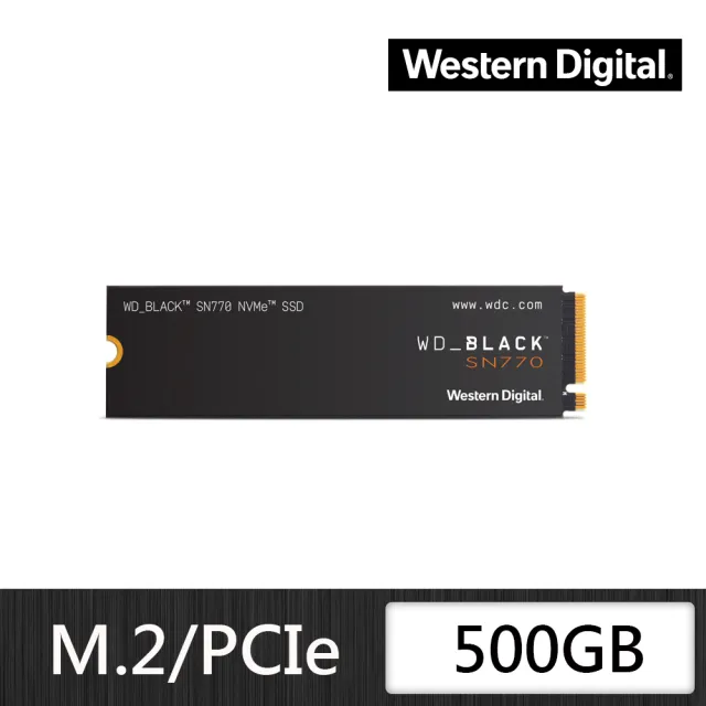 【WD 威騰】黑標 SN770 500G M.2 NVMe PCIe Gen4 固態硬碟(WDS500G3X0E)