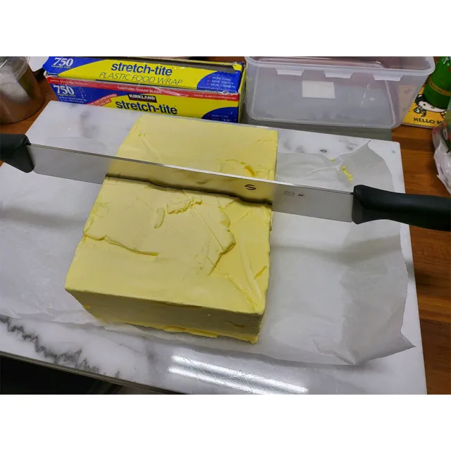 【SANELLI 山里尼】SUPRA 雙把手 起司刀 30cm 奶油刀(158年歷史100%義大利製 防滑效果佳)