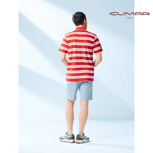 【CUMAR】男裝短袖棉質條紋POLO衫/178228(多色任選)