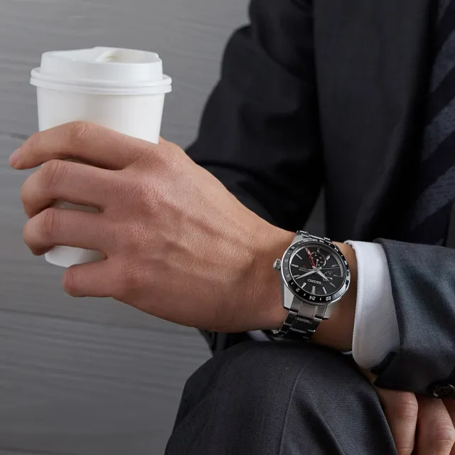 【SEIKO 精工】PRESAGE 新銳系列 麻葉圖騰 GMT 機械腕錶  SK044 禮物推薦 畢業禮物(SPB221J1/6R64-00C0D)