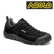 【ASOLO】男款 GTX 低筒輕量健走鞋 SPACE GV A40504/A388(防水透氣、輕便、黃金大底、休閒)