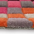 【山德力】ESPRIT羊毛地毯-繽紛桃格 70X140CM(客廳 書房 腳踏墊 床邊毯)