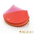 【Bgilio】十字紋牛皮優雅貝殼零錢包/化妝包-3色-大(1943.301A)