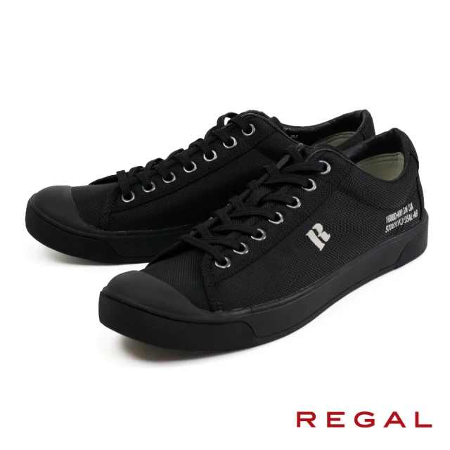 【REGAL】簡約輕便綁帶休閒鞋 黑色(55AL-BL)