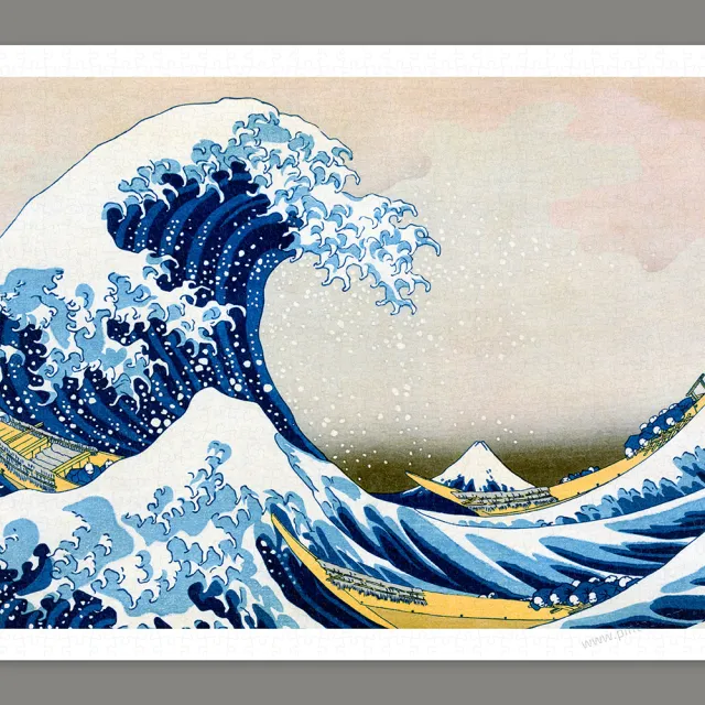 【Pintoo】葛飾北齋 - 神奈川沖浪裏 - 拼圖1000片