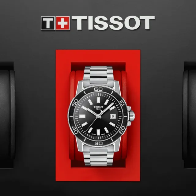 【TISSOT 天梭 官方授權】SUPERSPORT 時尚簡約腕錶 / 44mm 母親節 禮物(T1256101105100)